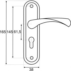 Ручки на планке VETTORE 61.323 mini AB бронза