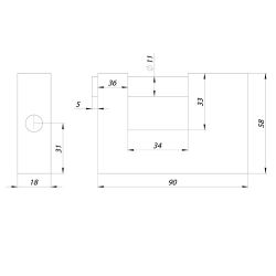 Замок навесной PUNTO PK-1690 3 кл. /57713/
