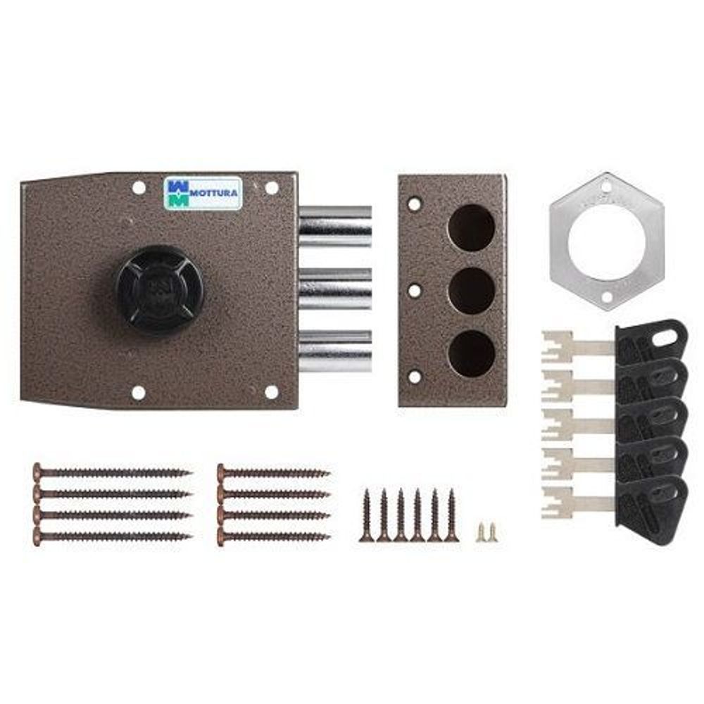 Замок накладной MOTTURA 30.401 S (левый) /1875/