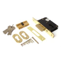 Замок врезной APECS 95/60 G золото