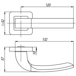 Ручка раздельная PUNTO ORION QR BL-24 черный /47809/