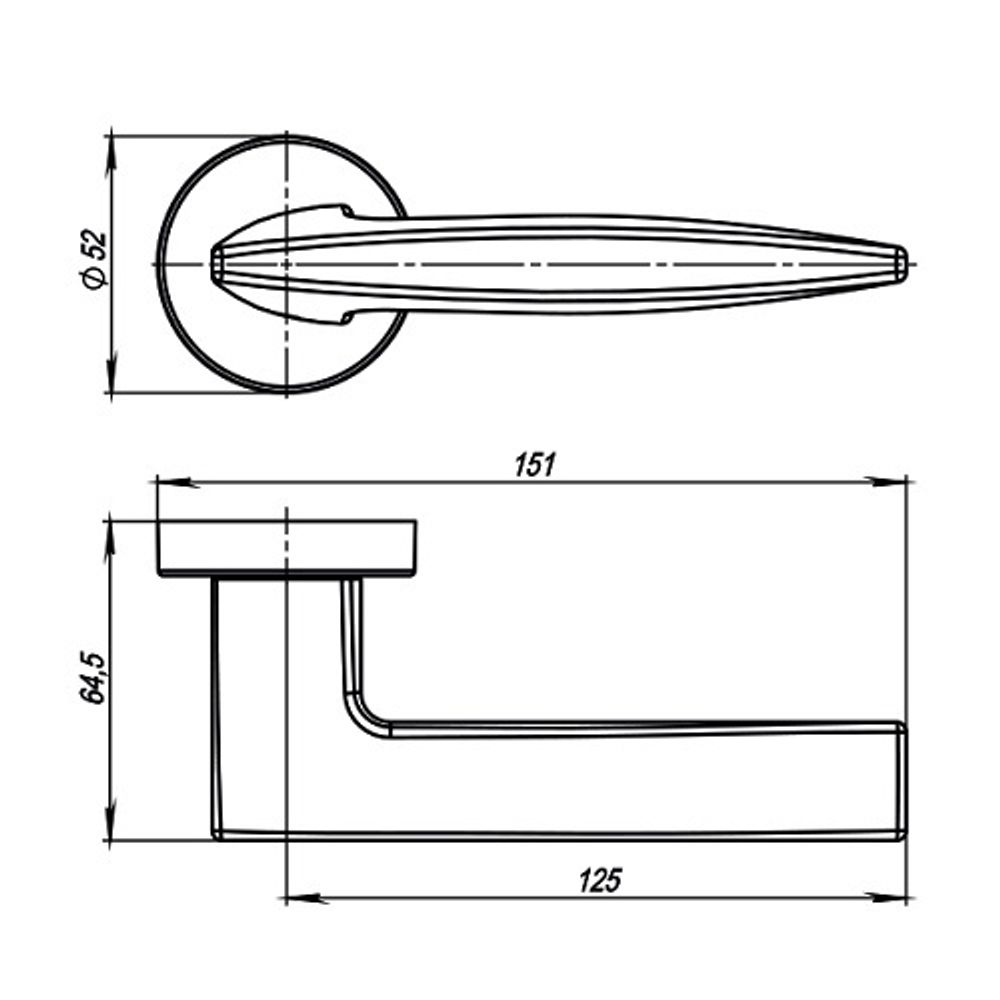 Ручка раздельная ARMADILLO SQUID URB9 BL-26 черный /42857/