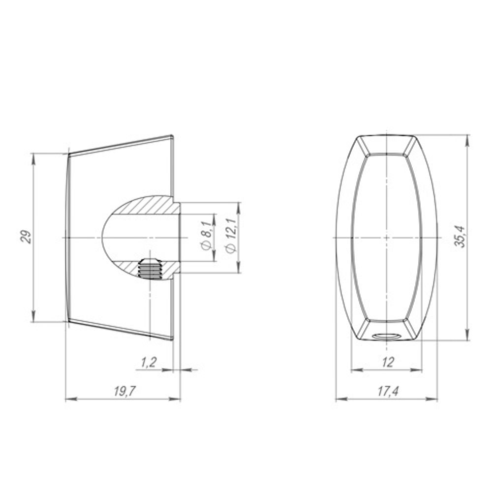 Вертушка на цилиндр ARMADILLO CB-Slim CP-8 хром /44467/