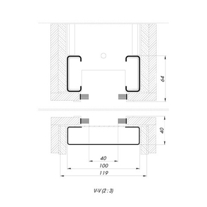 Комплект для обрамления пенала ARMADILLO Comfort - PENAL 900/2300 BL черный /57911/