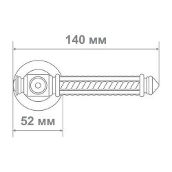 Ручка Медио LJ-424 MABM матовая бронза