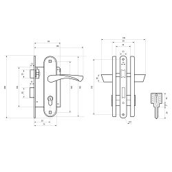 Замок врезной АЛЛЮР ЗВ4-132 AB ст.бронза