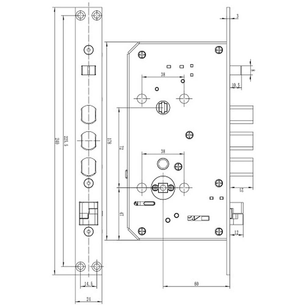Замок врезной электронный KAADAS K9-5W с отпечатком пальца, со встроенным модулем WIFI, черный /4741