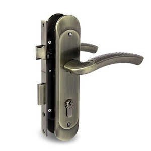 Замок врезной с ручками PALLADIUM ЗВ-1702 AB бронза