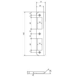 Ответная планка APECS BP-1425 G золото