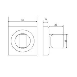 Ручка поворотная VETTORE BK 0605 CP хром