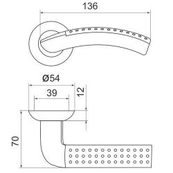 Ручка дверная ARMADILLO LIBRA LD26-1SN/CP-3 мат.никель/хром /13739/