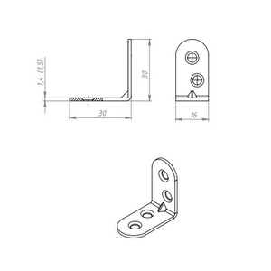 Кронштейн КУНГУР МК 30*30 цинк (1 шт)