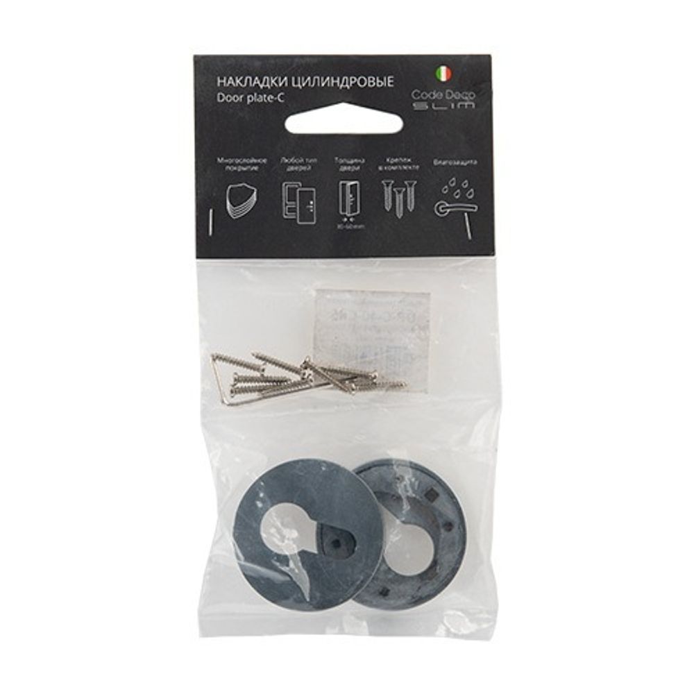 Накладки цилиндровые Code Deco Slim DP-C-40-CRS сатин.хром