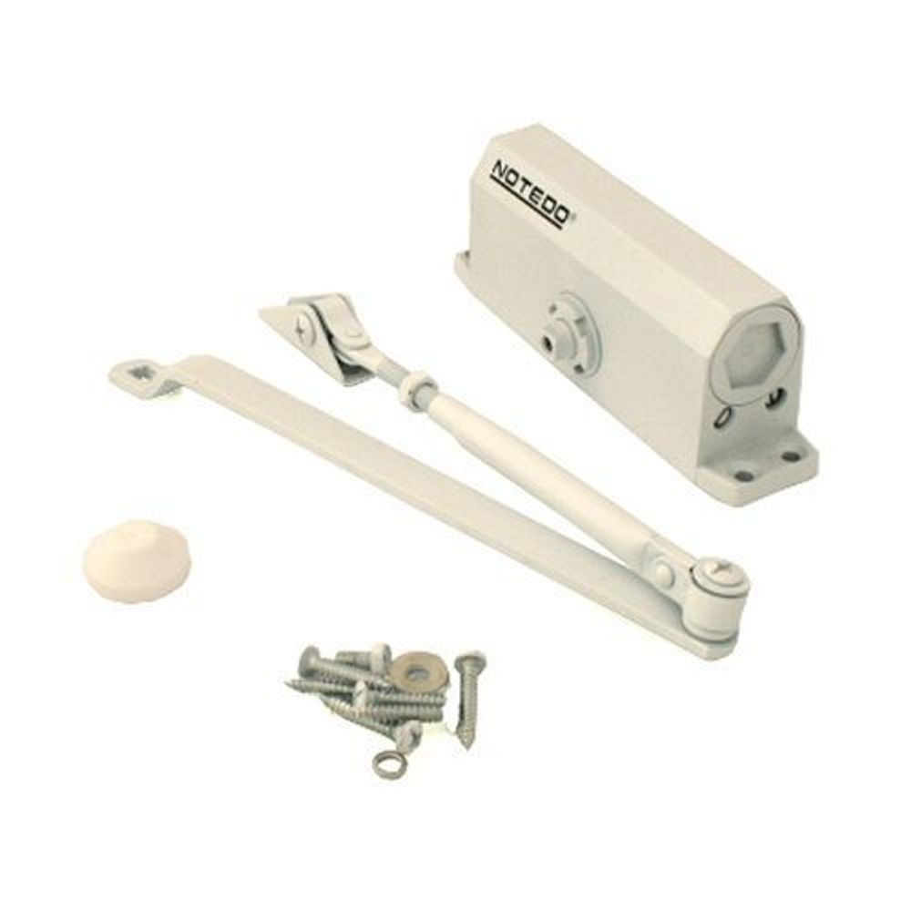 Доводчик дверной NOTEDO DC-080 white белый (60-120 кг)