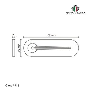Ручка на планке PORTA DI PARMA Cono PVD золото