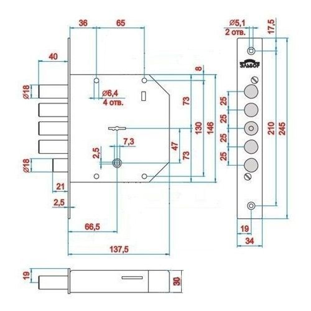 Замок врезной схема механизма