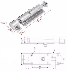 Шпингалет с кнопкой 01.04.02 хром