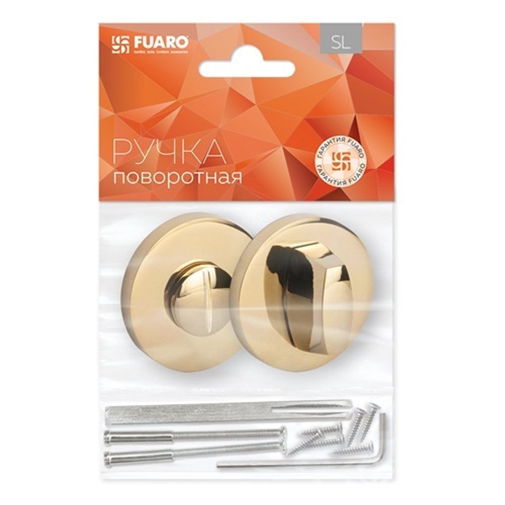 Ручка поворотная FUARO BK6 SLR GOLD-24 золото 24к /47431/