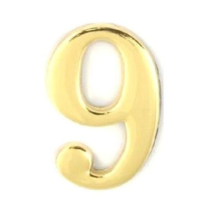 Цифра на клеевой основе АЛЛЮР БОЛЬШАЯ "6-9" золото (пластик)