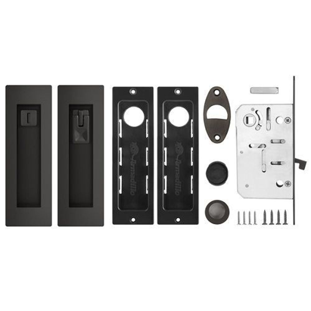 Набор для раздвижных дверей ARMADILLO SH011 URB BPVB-77 вороненый никель /35779/