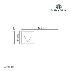 Ручка раздельная PORTA DI PARMA Ama GR графит