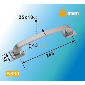 Ручка-скоба MSM B690 SN/CP мат.никель/хром