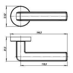 Ручка раздельная ARMADILLO CUBE URB3 CP/White-14 хром/белый /35649/