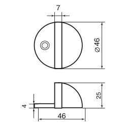 Упор дверной PALLADIUM 03 BL черный
