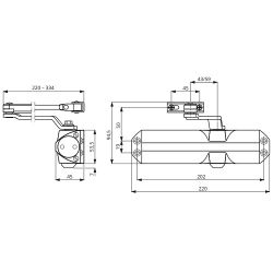 Доводчик дверной APECS DC-68.2-4/1100/080-A2 SL серебро