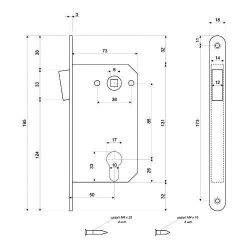 Замок врезной магнитный APECS 5300-M CR хром