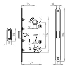 Защелка врезная магнитная AJAX MAGNLN96WC-50/IND AL алюминий /47681/