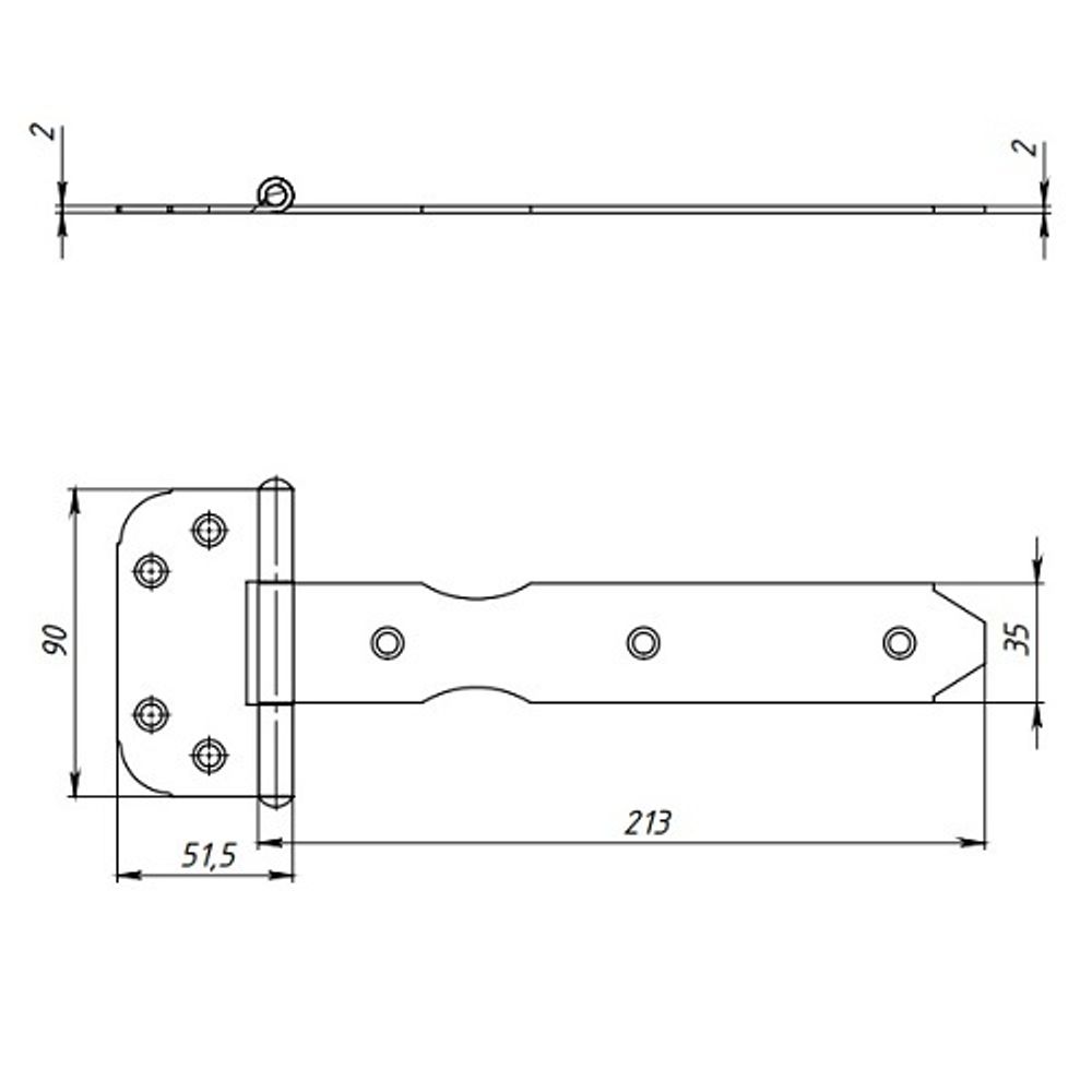 Петля стрела КУНГУР ПС-200 б/п (50) (1 шт)