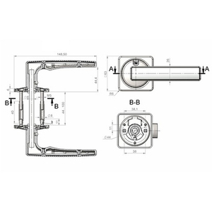 Ручка раздельная КРИТ-М РФ-К73 Бр бронза