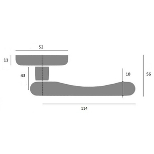 Дверная ручка на круглом основании Fratelli Cattini "NEVADA" 7-BY матовая бронза