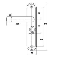 Ручка к замкам МЕТТЭМ HP 0501 (к ЗВ9) БЕЗ ПРУЖИНЫ