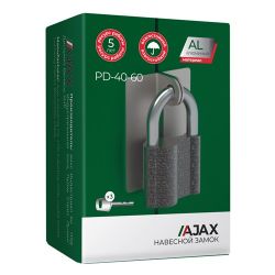 Замок навесной AJAX PD-40-60 (3 fin key) /42569/