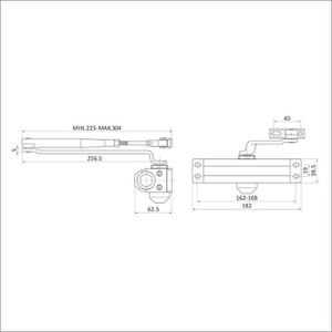 Доводчик дверной БУЛАТ ULTIMATE ДД-100 A-S (40-120кг) серебро, морозостойкий