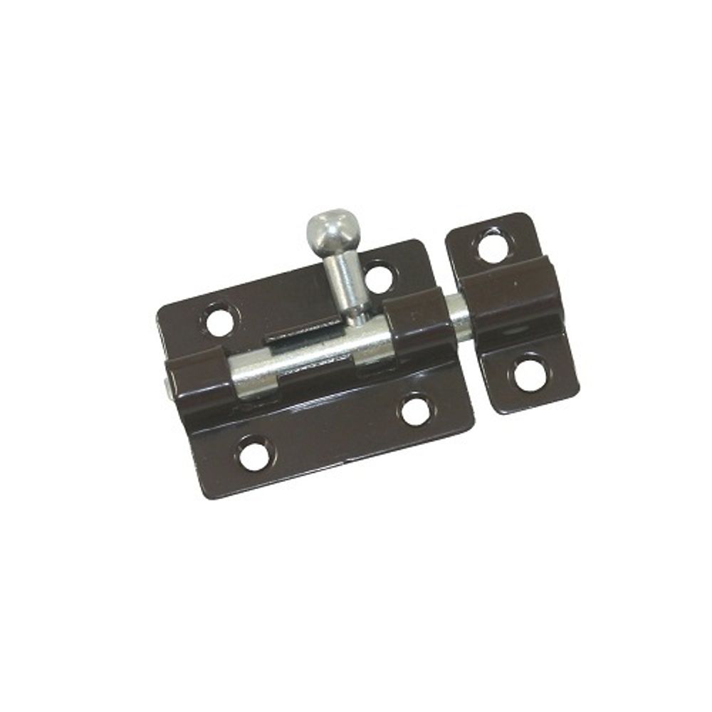 Задвижка накладная КУНГУР ЗТ-7 (30мм) полимер коричневый (1 шт)