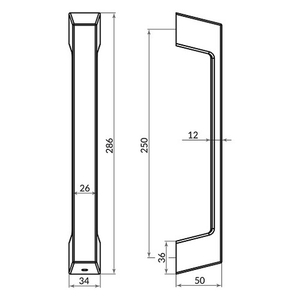 Ручка-скоба PUNTO PULL.ARC TITAN BL-24 черный /48893/