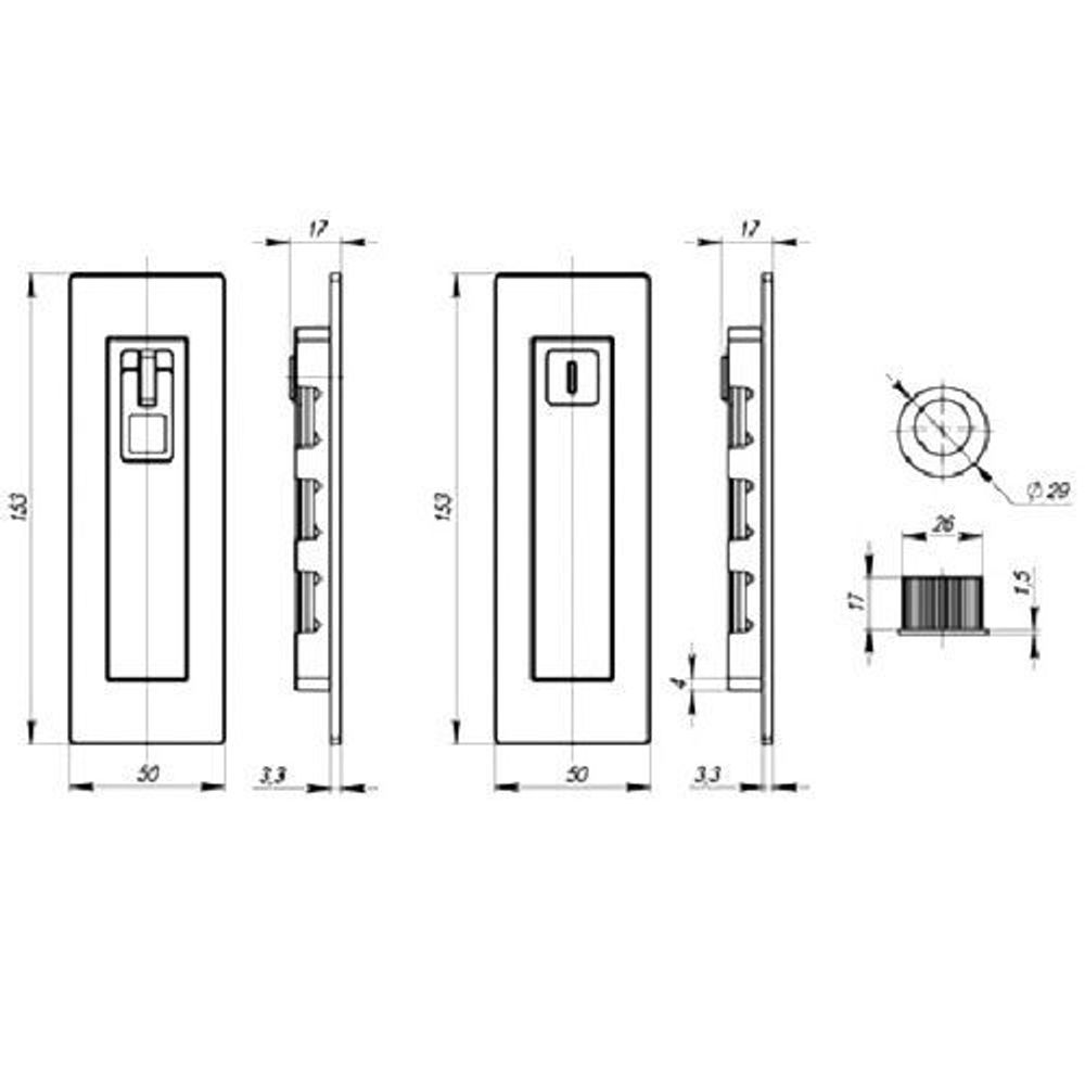 Набор для раздвижных дверей ARMADILLO SH011 URB GOLD-24 золото 24К /35777/