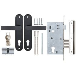 Замок врезной ПРОСАМ 78401 ЗВ4-3 (черный муар) 5 кл. /78401/