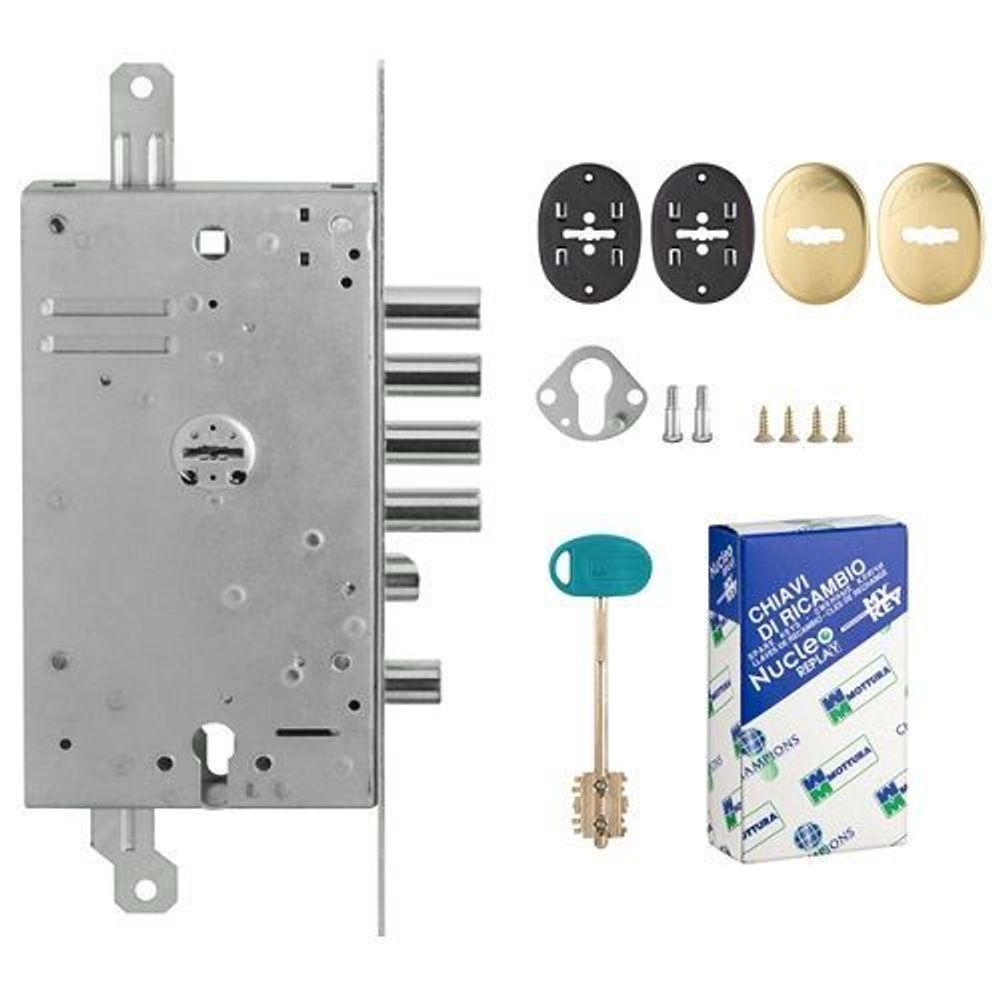 Замок врезной двухсистемный MOTTURA 54.Y787 My Key S левый (esc 323+324 CR), кл. 60 мм /33733/