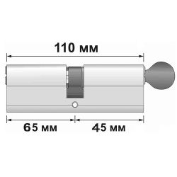 Цилиндровый механизм с вертушкой APECS SM-110 (45C/65)-C NI никель