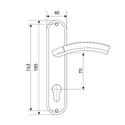 Комплект ручек АЛЛЮР 132-1 70 мм GP латунь
