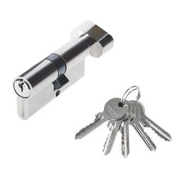 Цилиндровый механизм с вертушкой DOORLOCK V 2200Z N серия Variant 80мм (40x40) никель 5 кл.