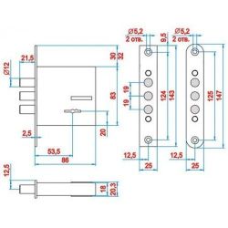 Замок врезной REX 1.4