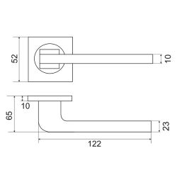 Ручка раздельная VETTORE R06.130 SN/CP мат.никель/хром