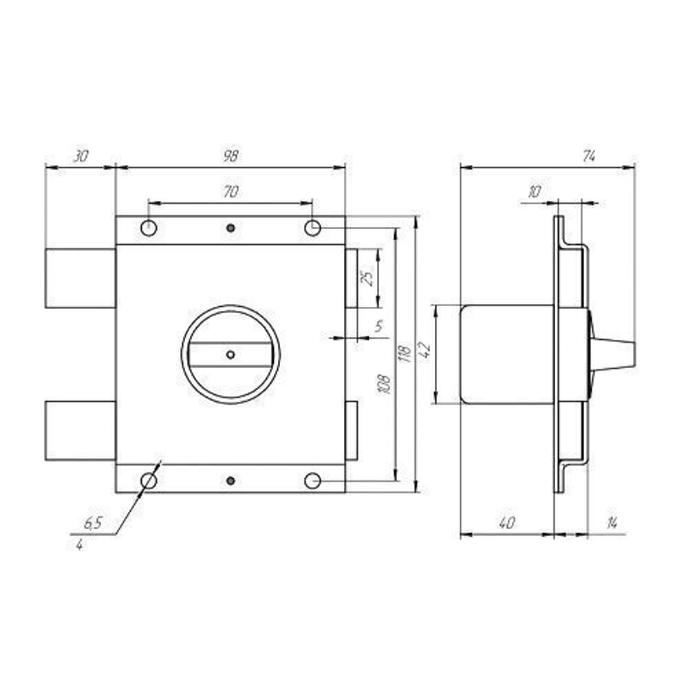 Замок врезной двухсистемный CISA NEW CAMBIO FACILE 57.986.48 ключ 44 мм /6908/