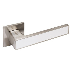 Ручка раздельная АЛЛЮР АРТ ЛАНА SN/W мат.никель/белый