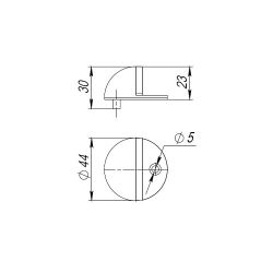 Упор дверной PUNTO DS PF-50 SN-3 мат.никель /43511/